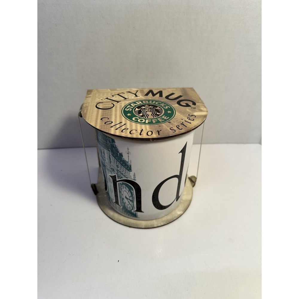 VTG 1994 Starbucks London City Mug Collector Series 20oz Big Ben w Sleeve